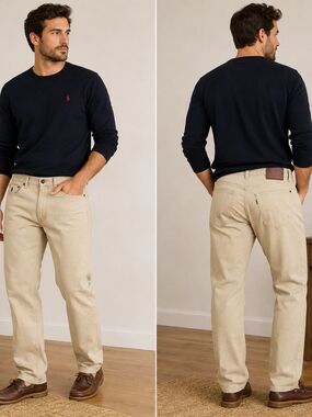 Polo Ralph Lauren Men’s Khaki Tan Pants 34x32 Straight Leg Classic Chino